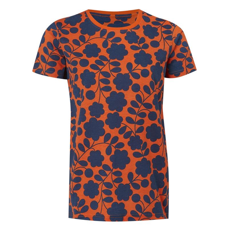 Camiseta Orla Kiely Floral para Mujer Naranja