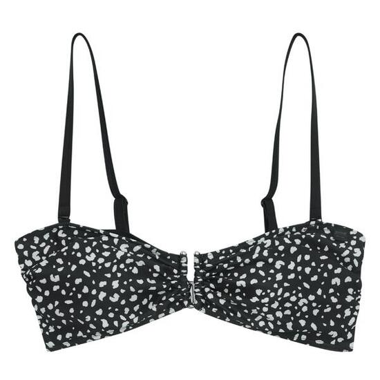 Top Bikini A Pois Donna Regatta Aceana III Nero Bianco