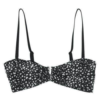 Top Bikini A Pois Donna Regatta Aceana III Nero Bianco