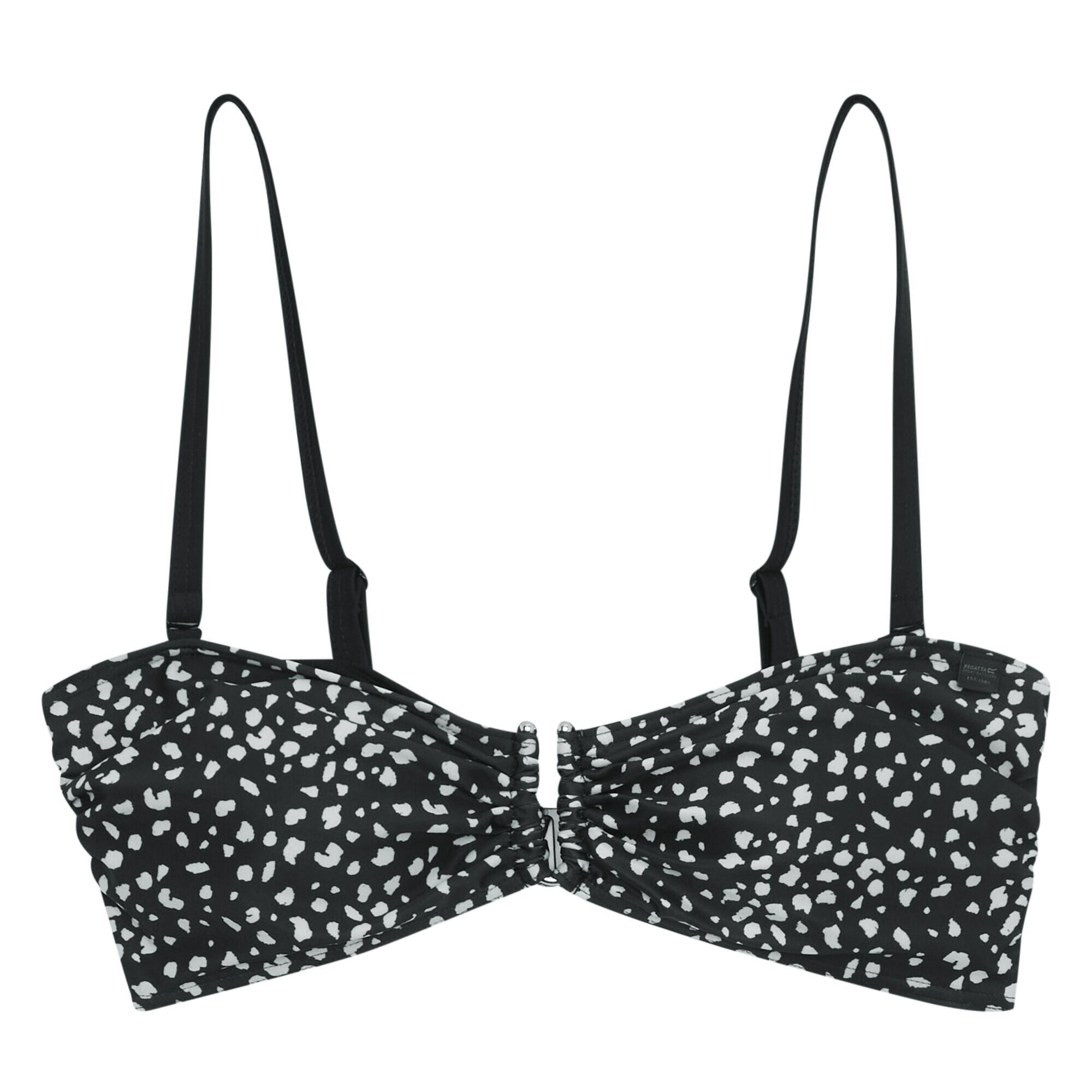 Top de biquíni às bolinhas Aceana III para senhora/senhora Preto / Branco