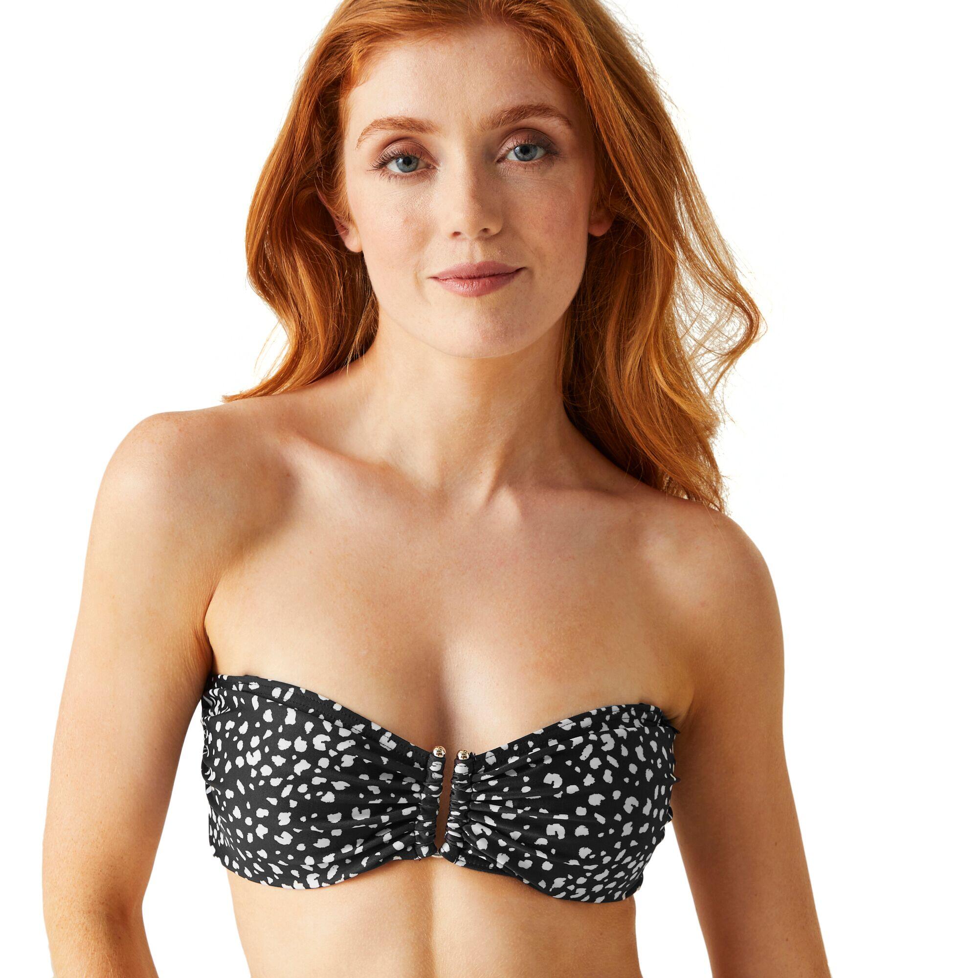 "Aceana III" Bikini Oberteil für Damen Schwarz/Weiß 4/5