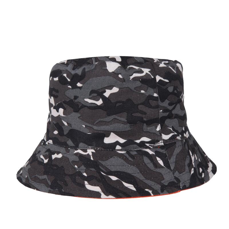 Gorro Pescador Flip Reversible para Niños/Niñas Negro, Caqui