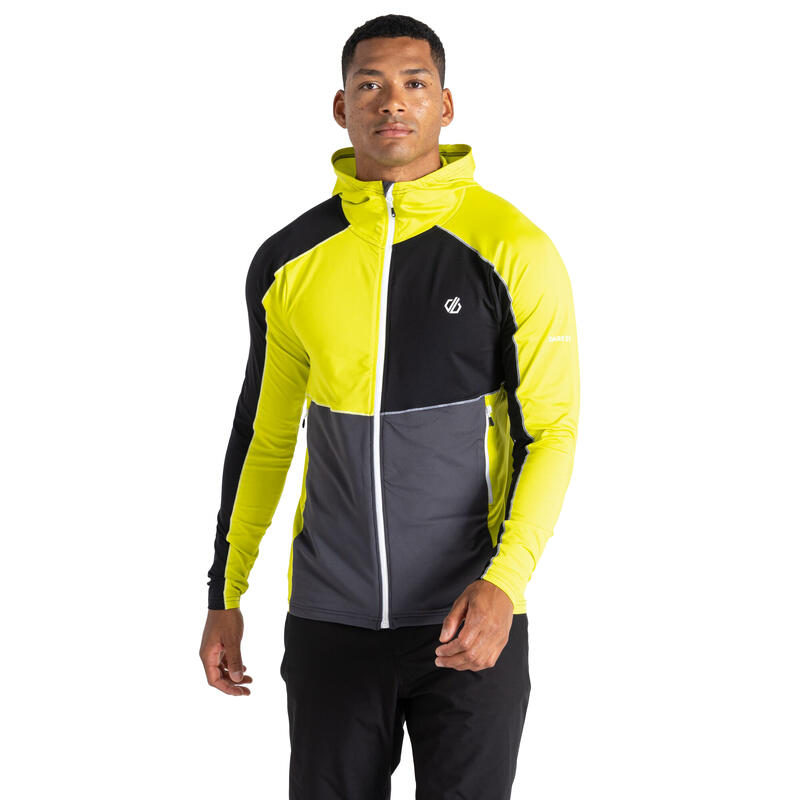 Heren Assimilate Core Stretch Hooded Midlayer (Neon Spring/Zwart)