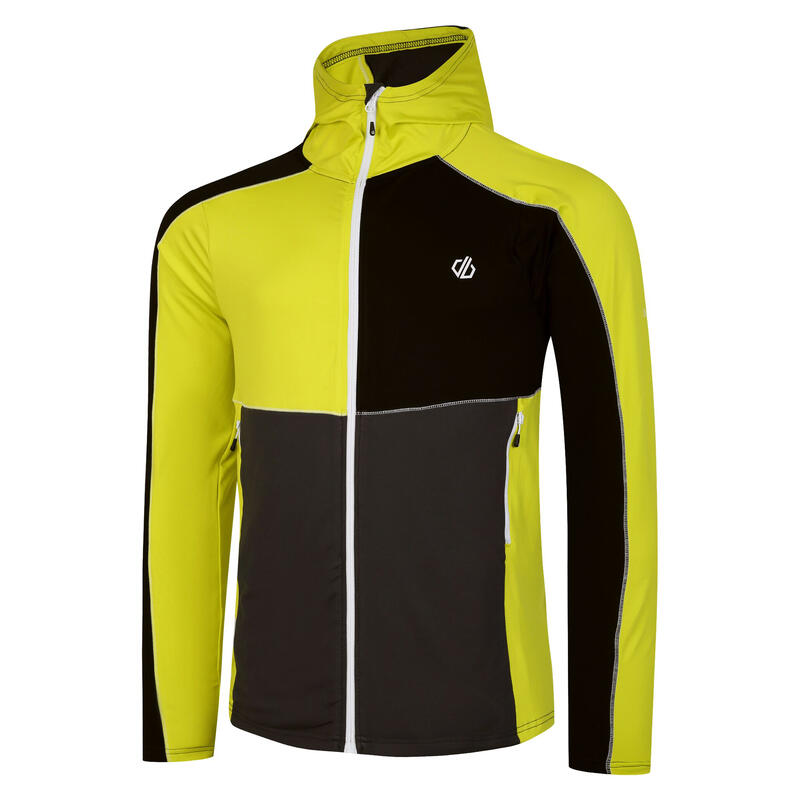 Heren Assimilate Core Stretch Hooded Midlayer (Neon Spring/Zwart)