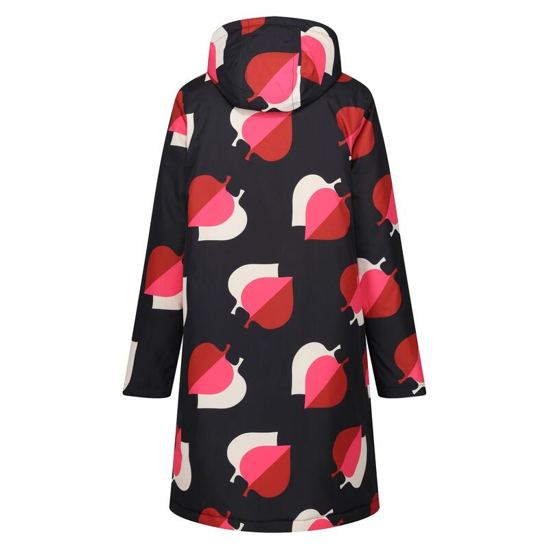 Chaqueta Impermeable Orla Kiely Hoja para Mujer Sombra, Rosa Olmo