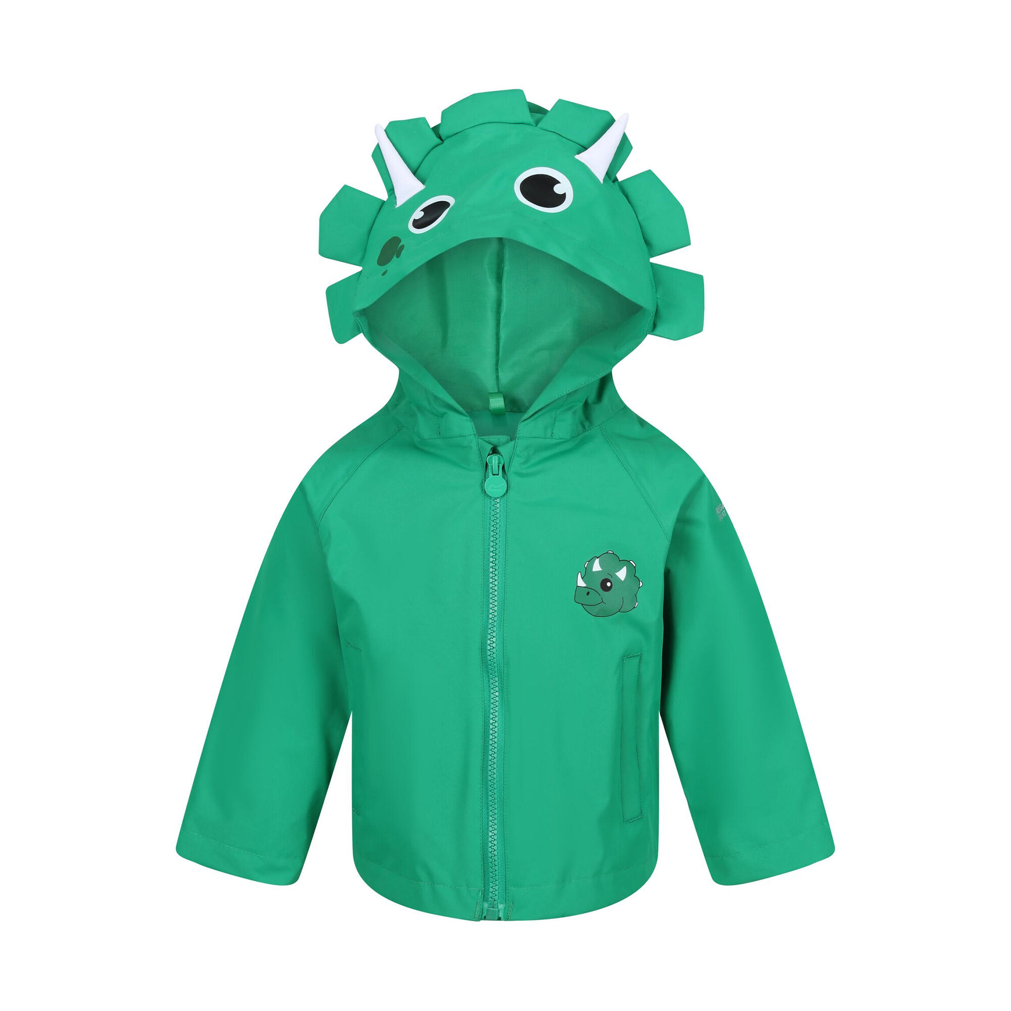 REGATTA Giacca Impermeabile Il Dinosauro Stompy Bambini Regatta Jellybean Green