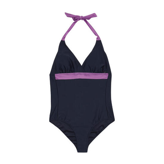 Costume Da Bagno Intero Contrasto Donna Regatta Flavia II Blu Navy Orchidea