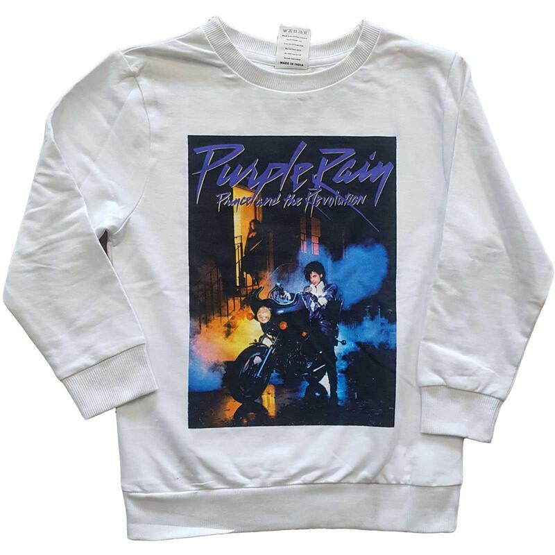 "Purple Rain" Sweatshirt für Kinder Weiß