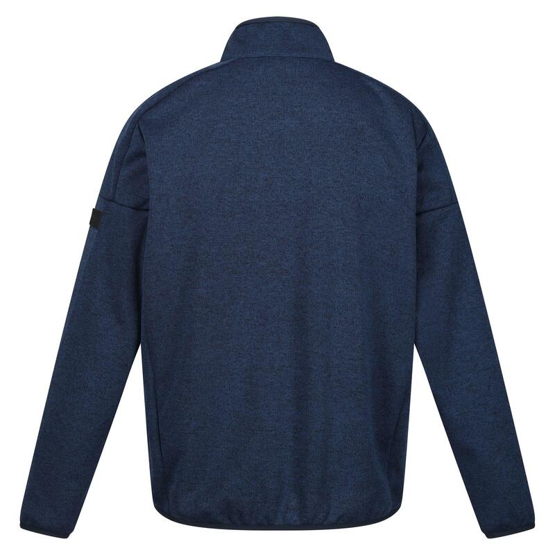 Heren Kassam Marl Full Zip Fleecejack (Maanlicht Denim/Navy Marl)