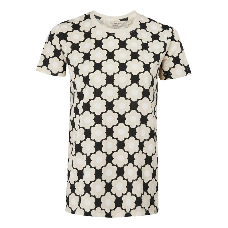 Camiseta Orla Kiely Margarita de los 60 para Mujer Negro