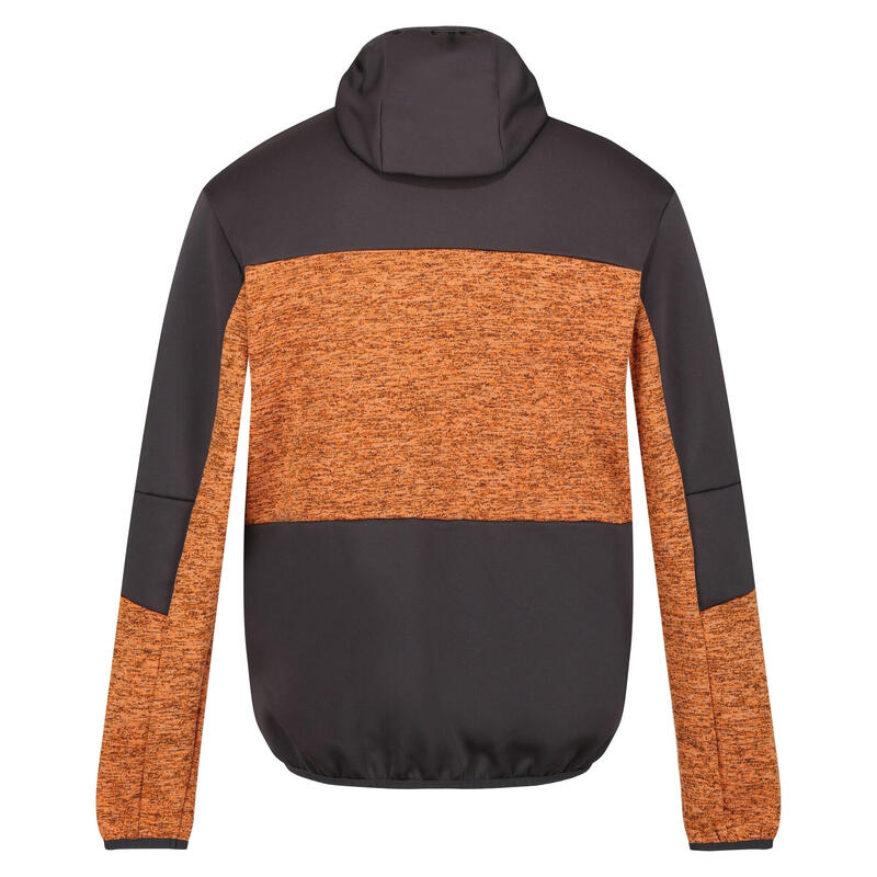 Heren Cadford V Marl Full Zip Fleecejack (Oranje peper/Ash)