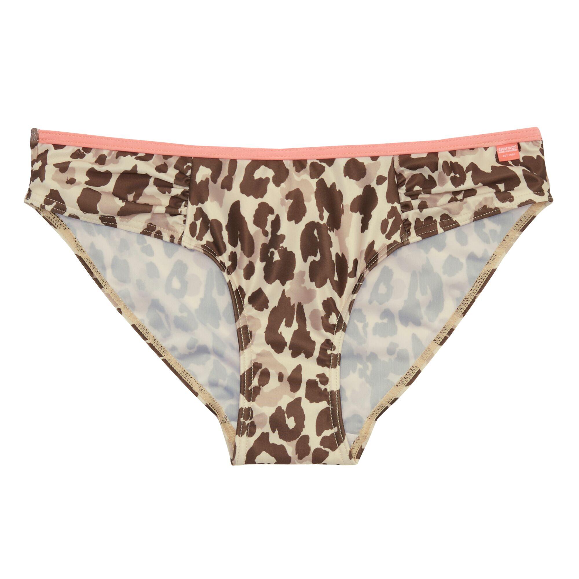 REGATTA Womens/Ladies Leopard Print Bikini Bottoms (Brown)