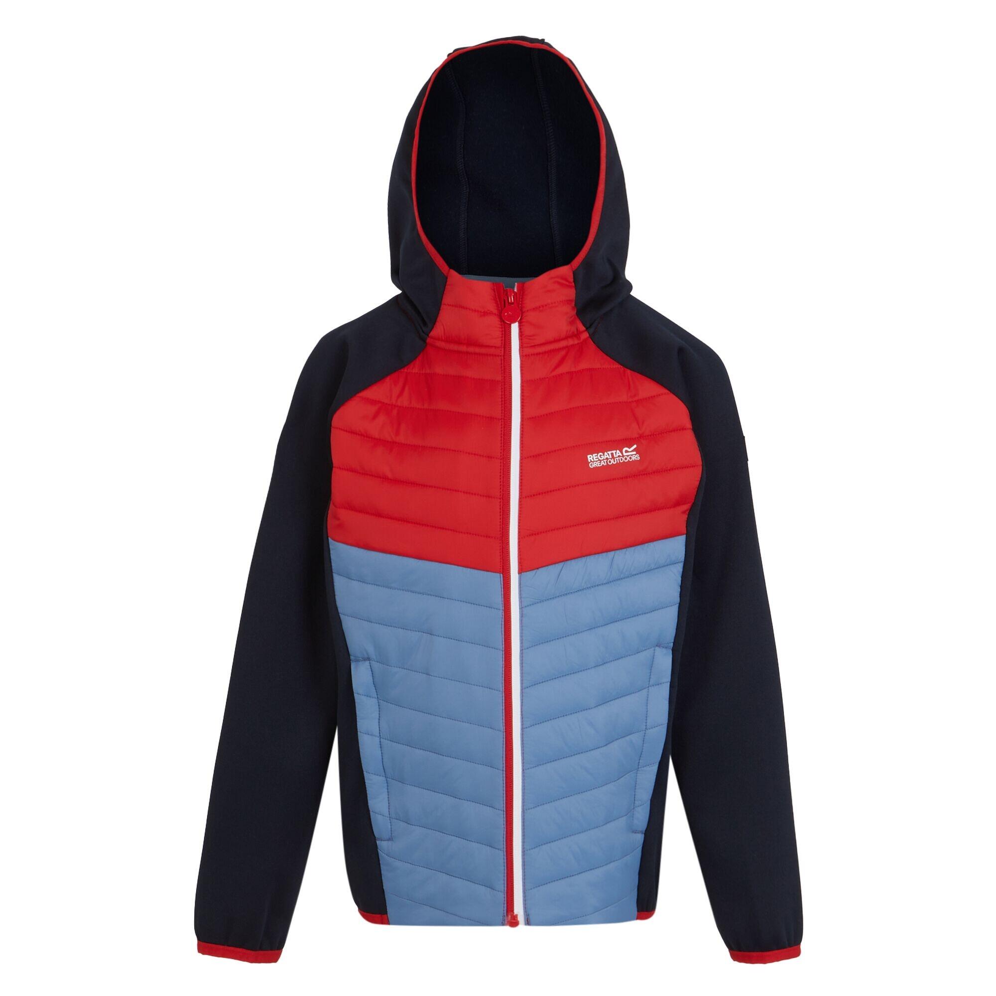 Children's KIELDER hybrid jacket (Navy / Danger red / Blue)