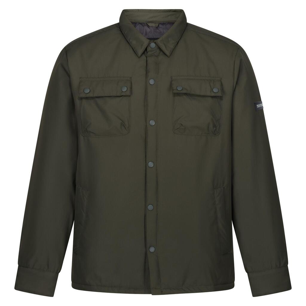 Mens Vinca Shacket Jacket (Dark Khaki)