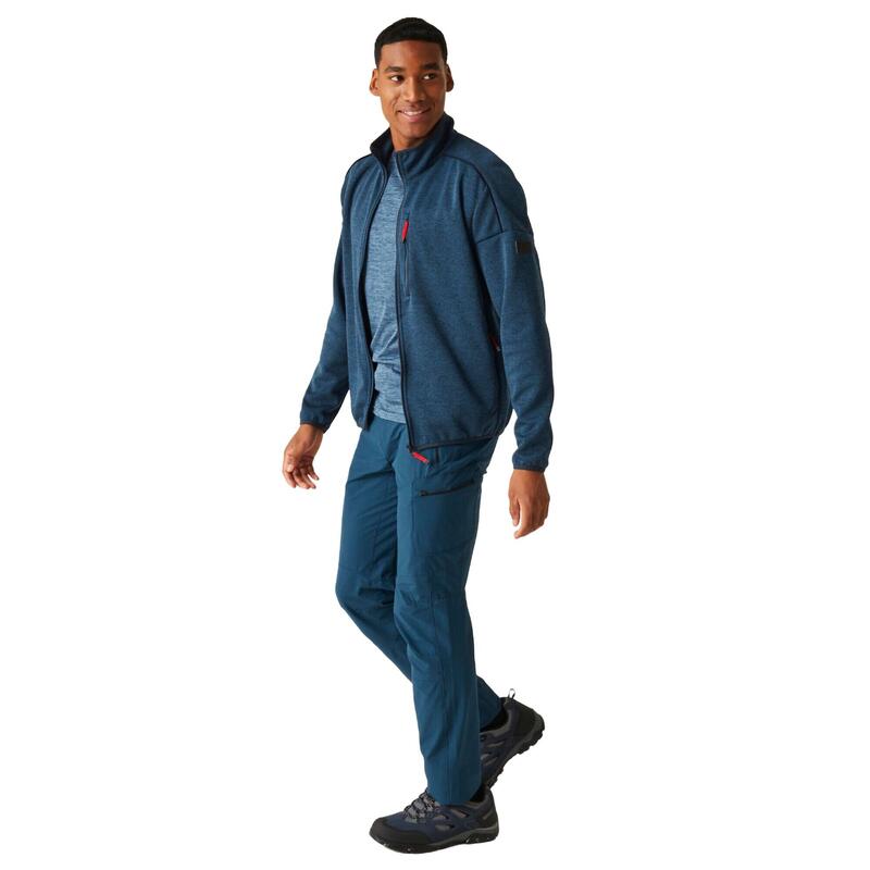 Veste polaire KASSAM Homme (Bleu marocain / Bleu marine Chiné)