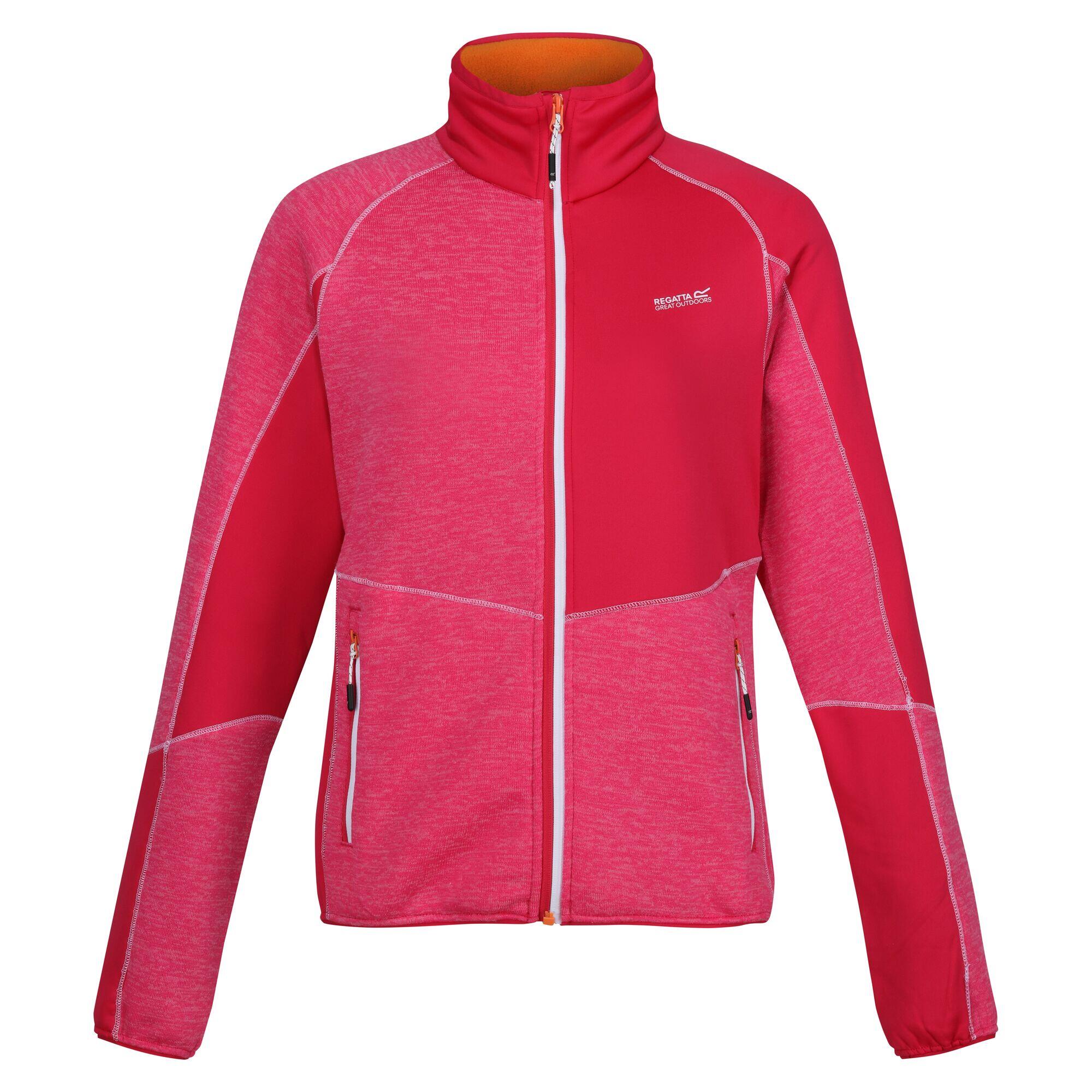 REGATTA Womens/Ladies Lindalla VII Marl Full Zip Fleece Jacket (Flamingo Pink/Pink