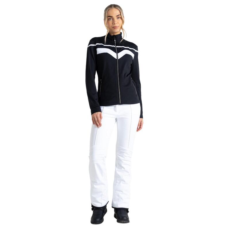 Dames Rocker Core Stretch Skijas (Zwart/Wit)