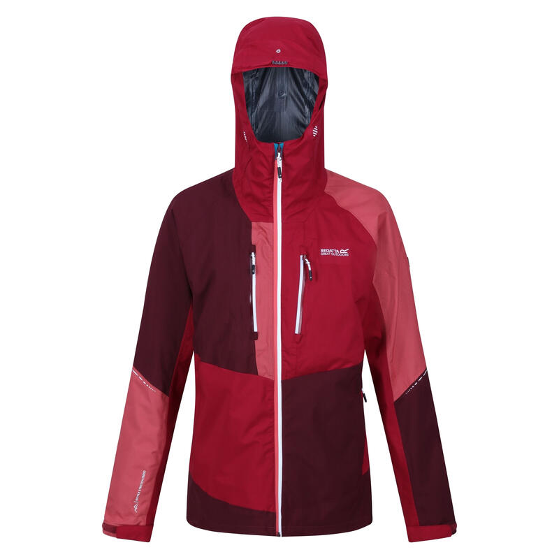 Chaqueta Impermeable Carletta VIII 2 en 1 para Mujer Burdeos, Rojo Rumba