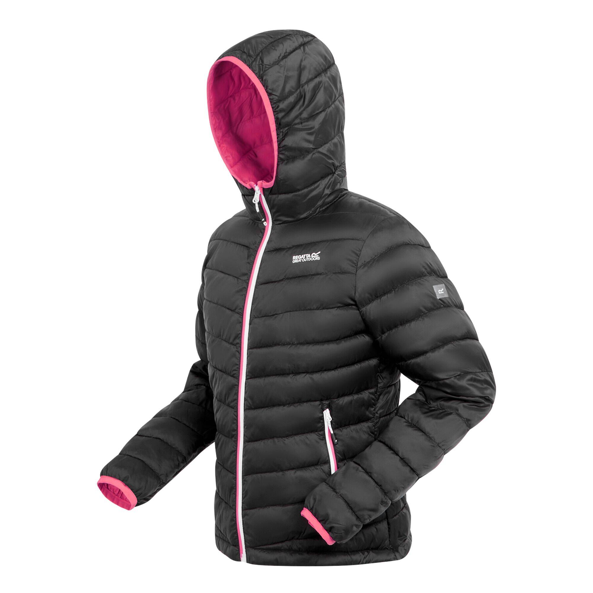 Veste Matelassée HILLPACK Femme (Noir / Rose Fluo) 3/5