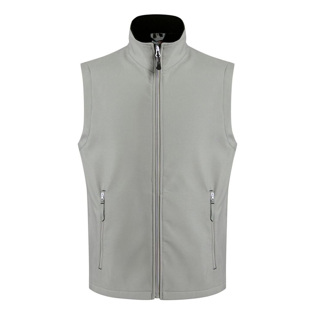 Mens Softshell 2 Layer Body Warmer (Mineral Grey/Black)