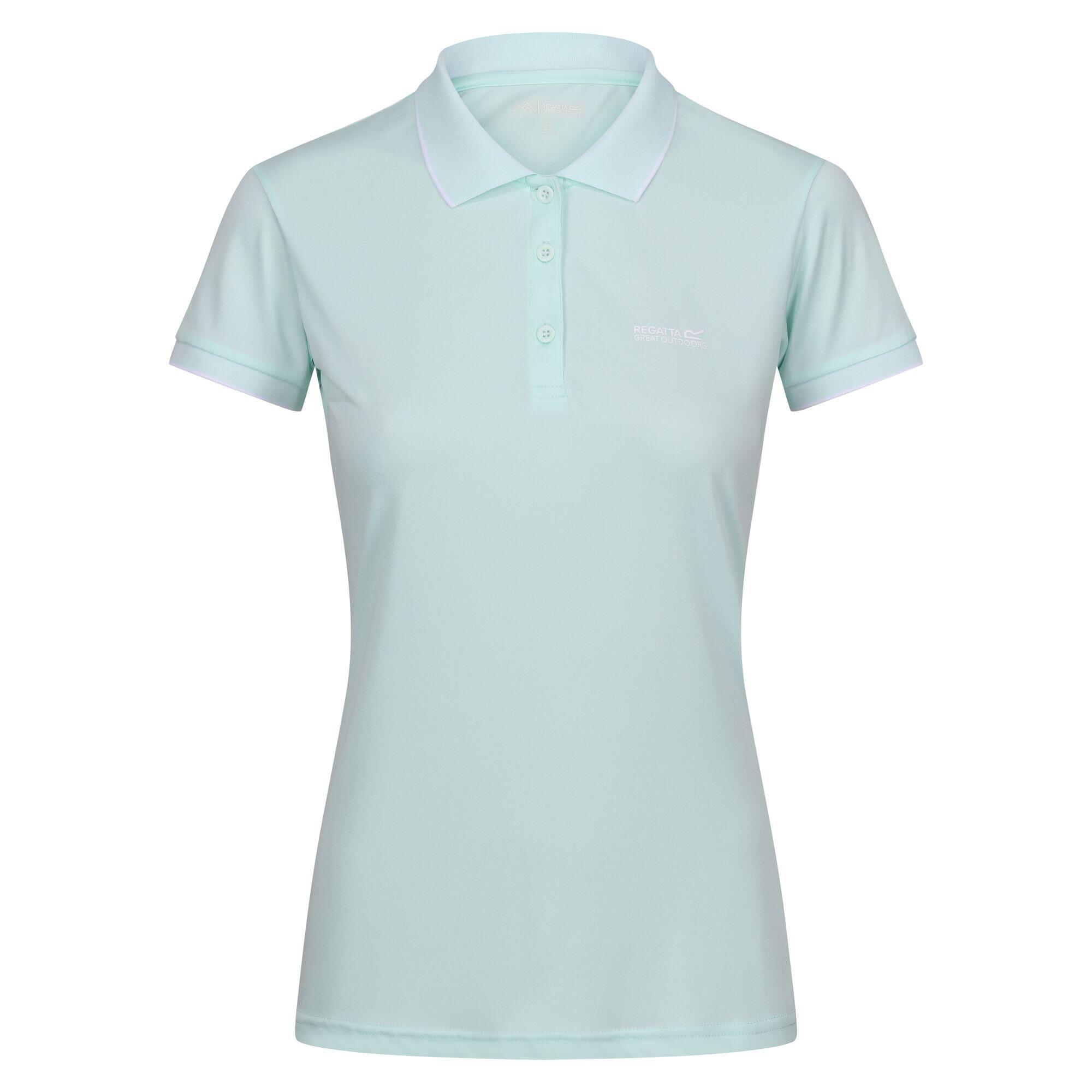 Woman's REMEX polo shirt (faded turquoise)