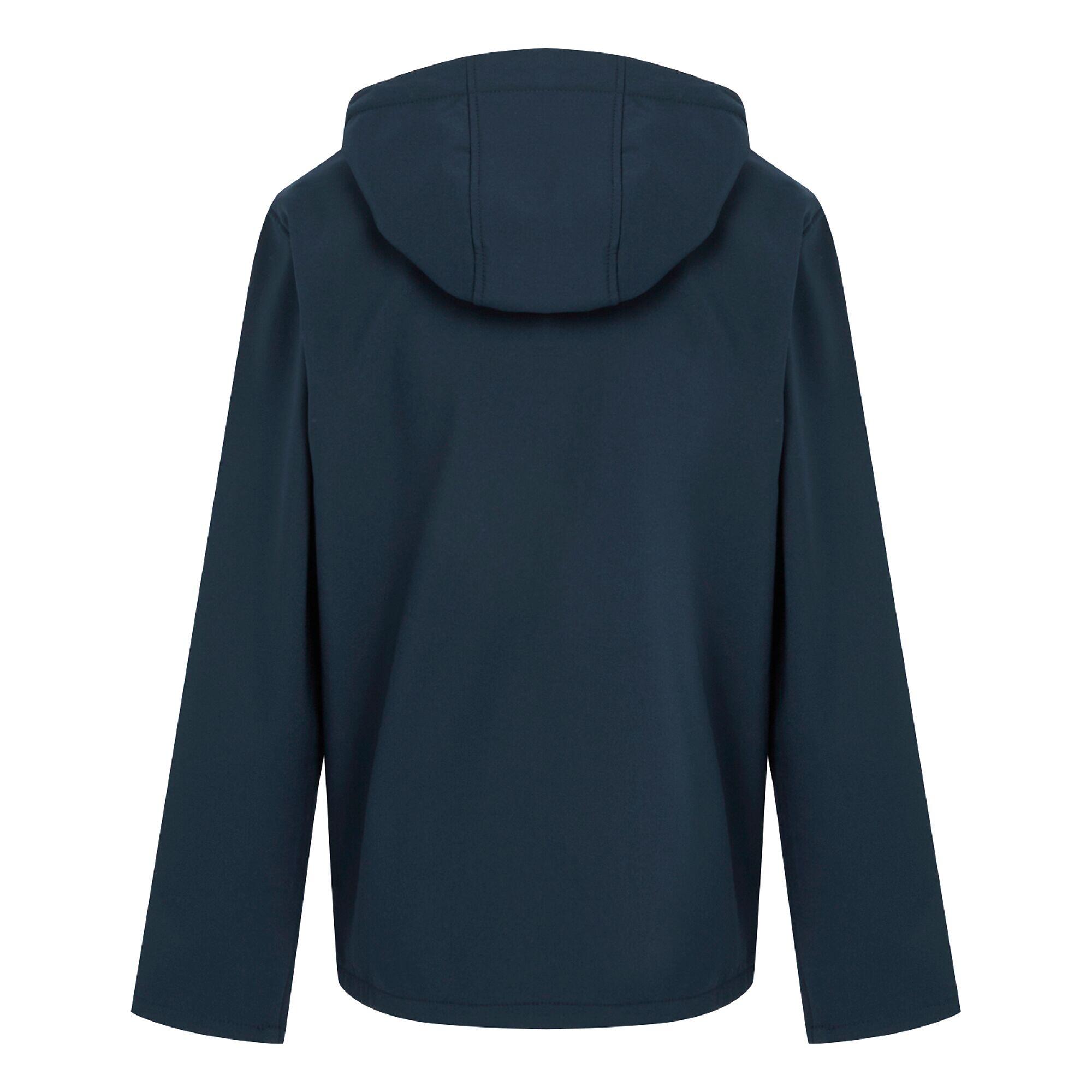 Mens 2 Layer Soft Shell Jacket (Navy/French Blue) 2/5