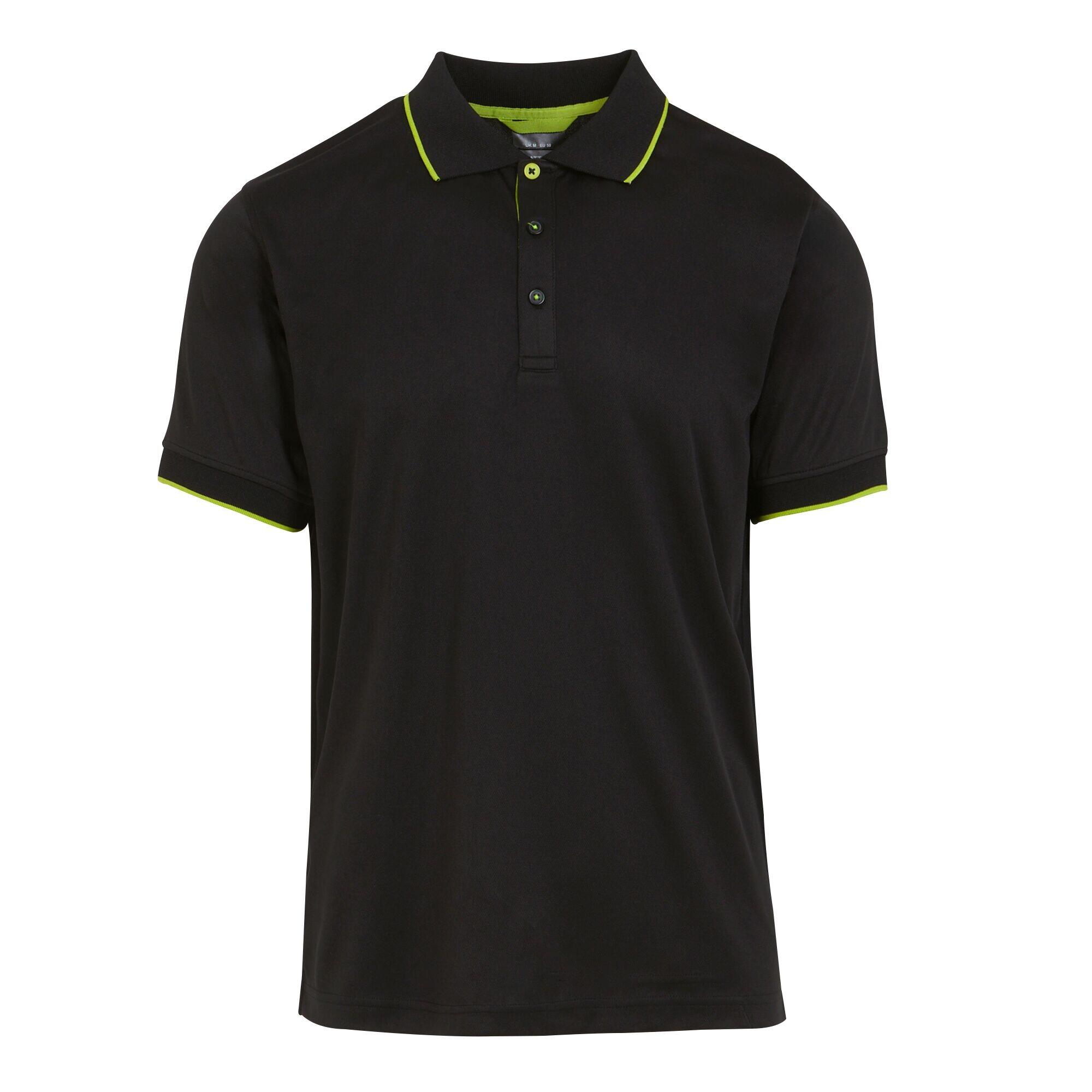 Regatta - Polo Manches Courtes Homme (noir / Vert Citron) - Polo Manches Courtes - Jaune|noir|vert - S - Decathlon