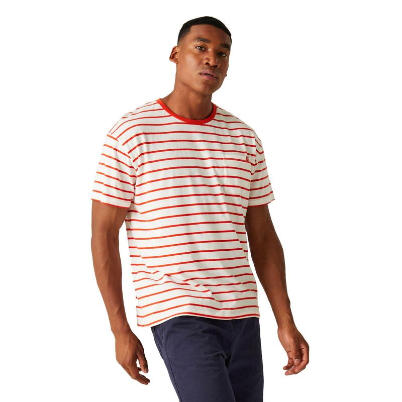 Tshirt SHOREBAY Homme (Blanc / Rouge orangé)