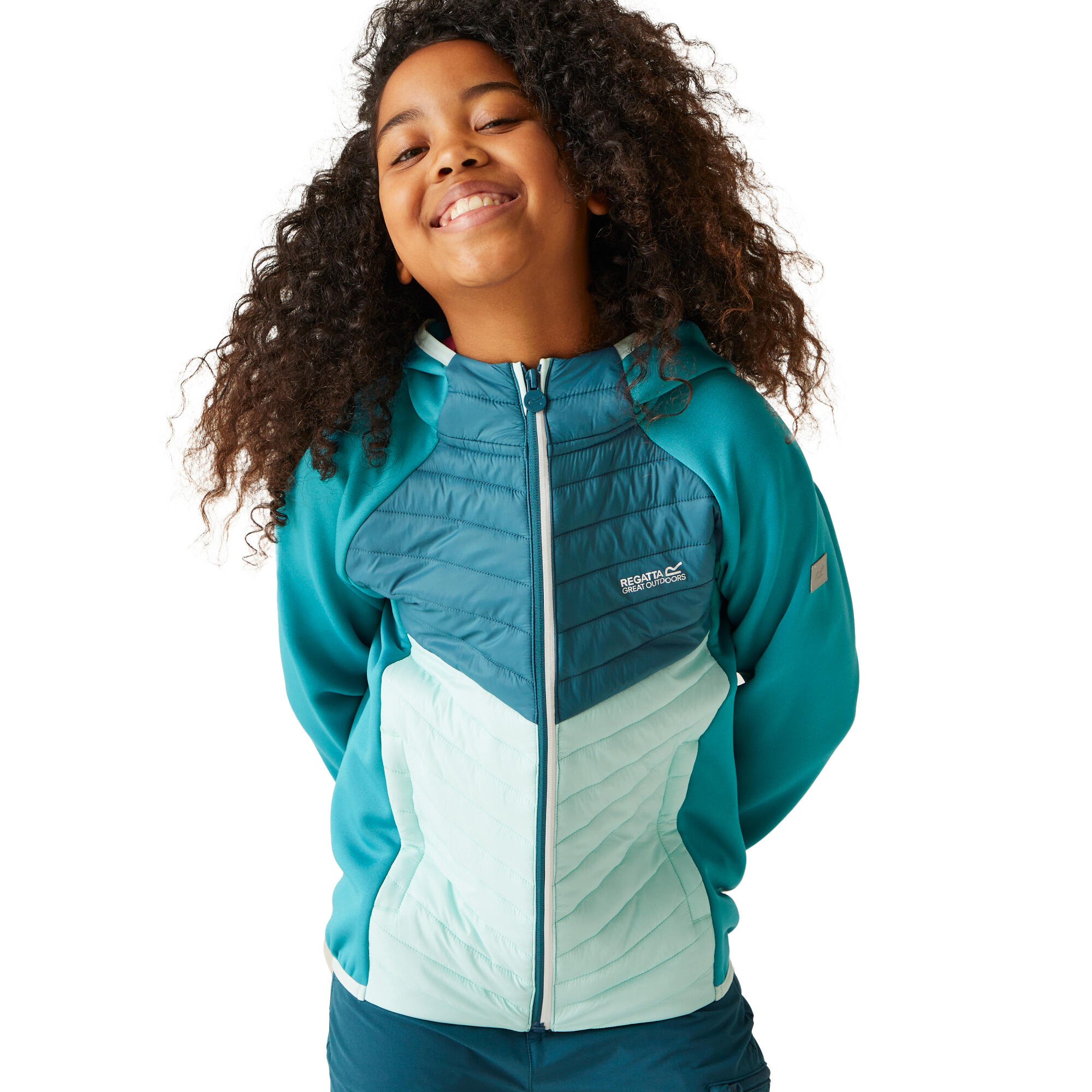 Childrens/Kids Kielder VIII Hybrid Jacket (Tahoe Blue/Moroccan Blue/Bleached 3/5