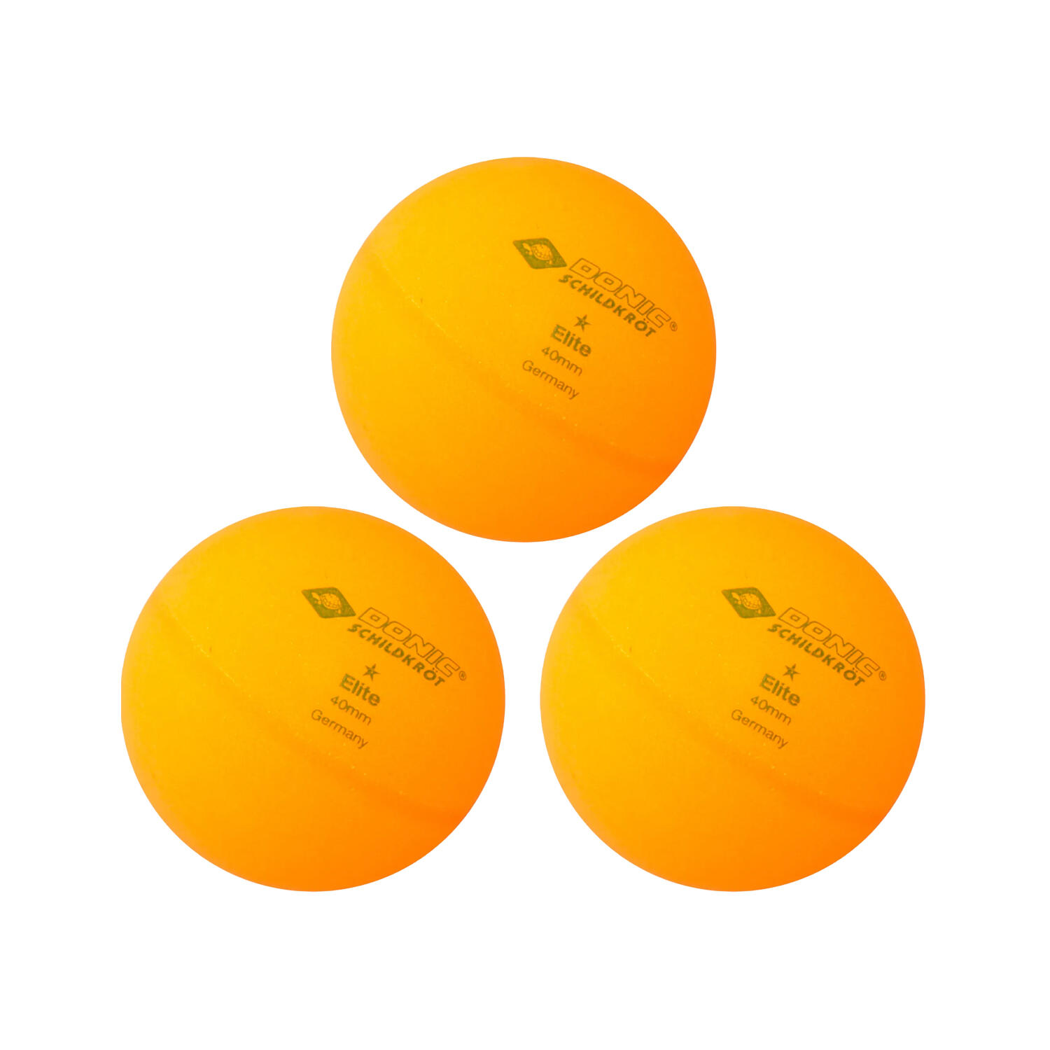 DONIC SCHILDKRÖT 1Star Elite Table Tennis Balls (Pack of 3) (Yellow/Green)