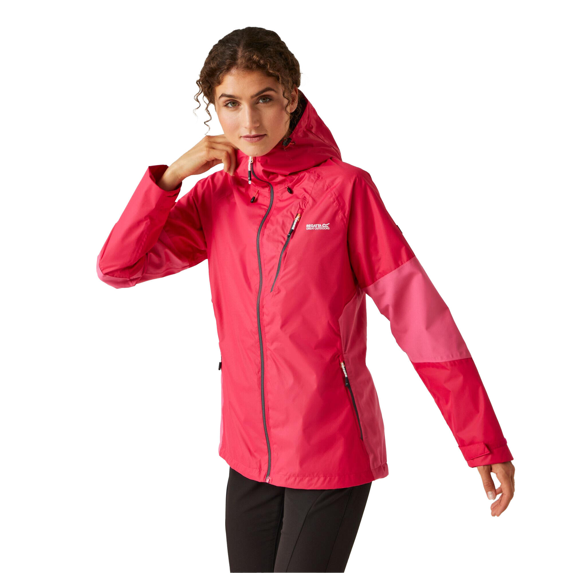 Veste Imperméable HIGHTON Femme (Rose Fluo / Flamant Rose) 4/5