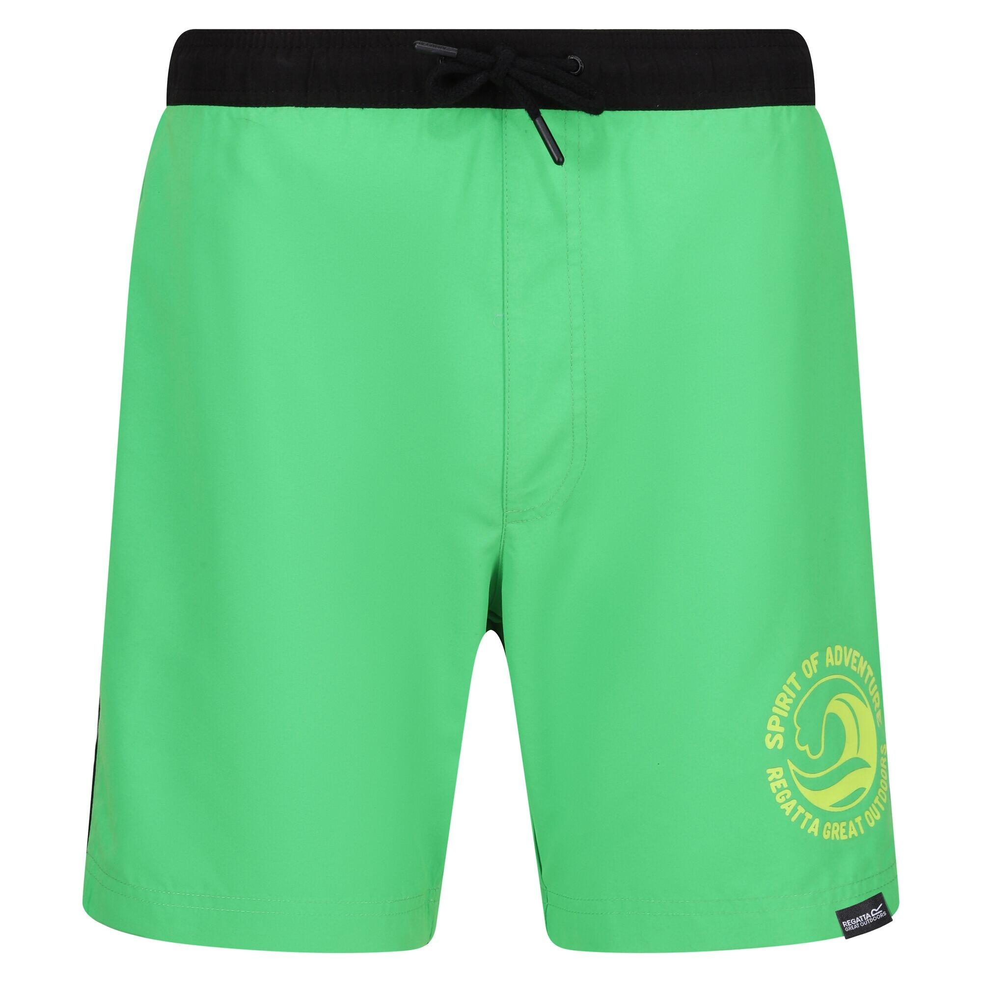 BENTHAM Men's swim shorts (Light green / Black)