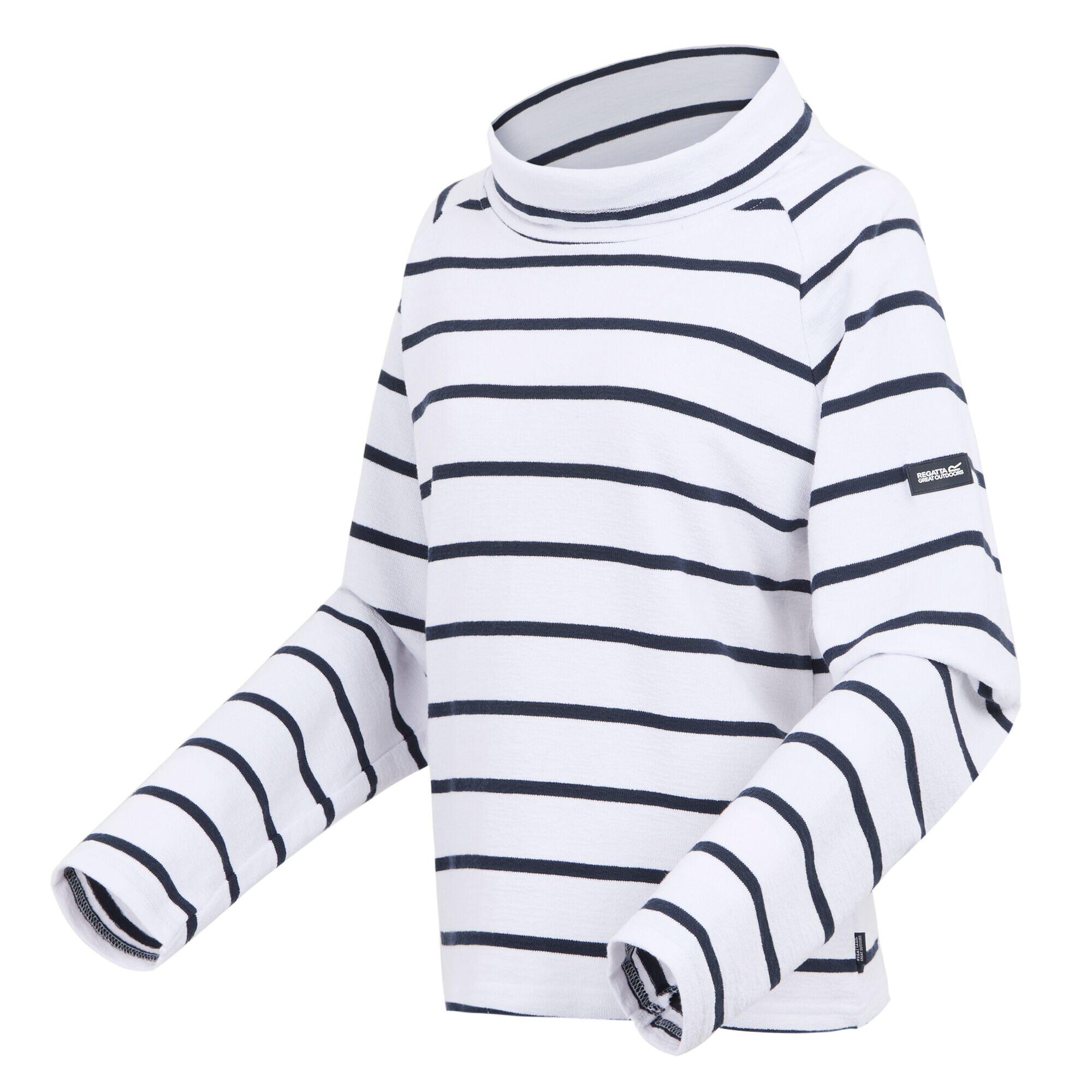 Womens/Ladies Havendo Sweatshirt (White/Navy) 3/5
