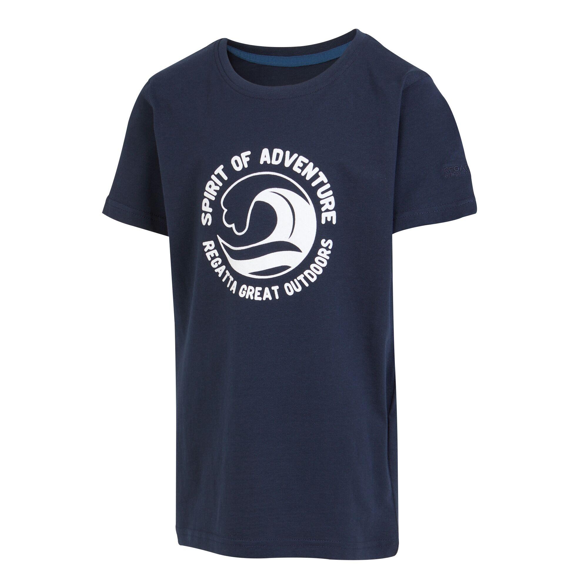 Childrens/Kids Bosley VII Wave TShirt (Navy) 3/5