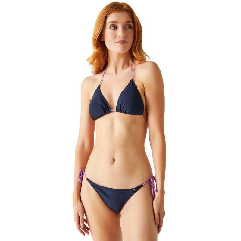 "Andrellia" Bikini Oberteil für Damen Marineblau/Orchideen-Lila