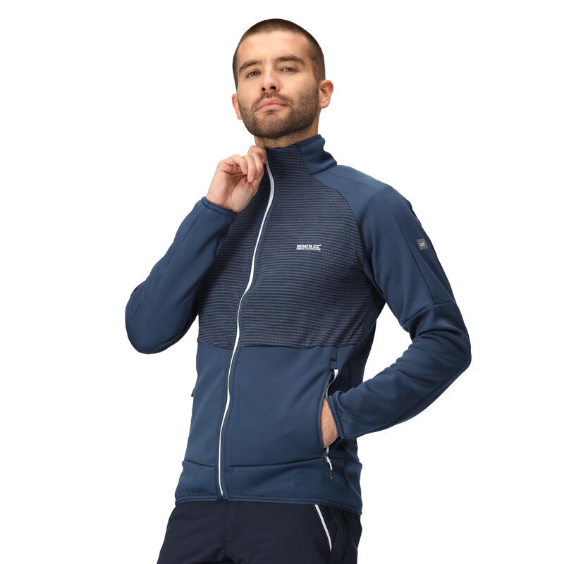 Giacca Soft Shell Cerniera Su Intera Lunghezza Uomo Regatta Yare VII Blu