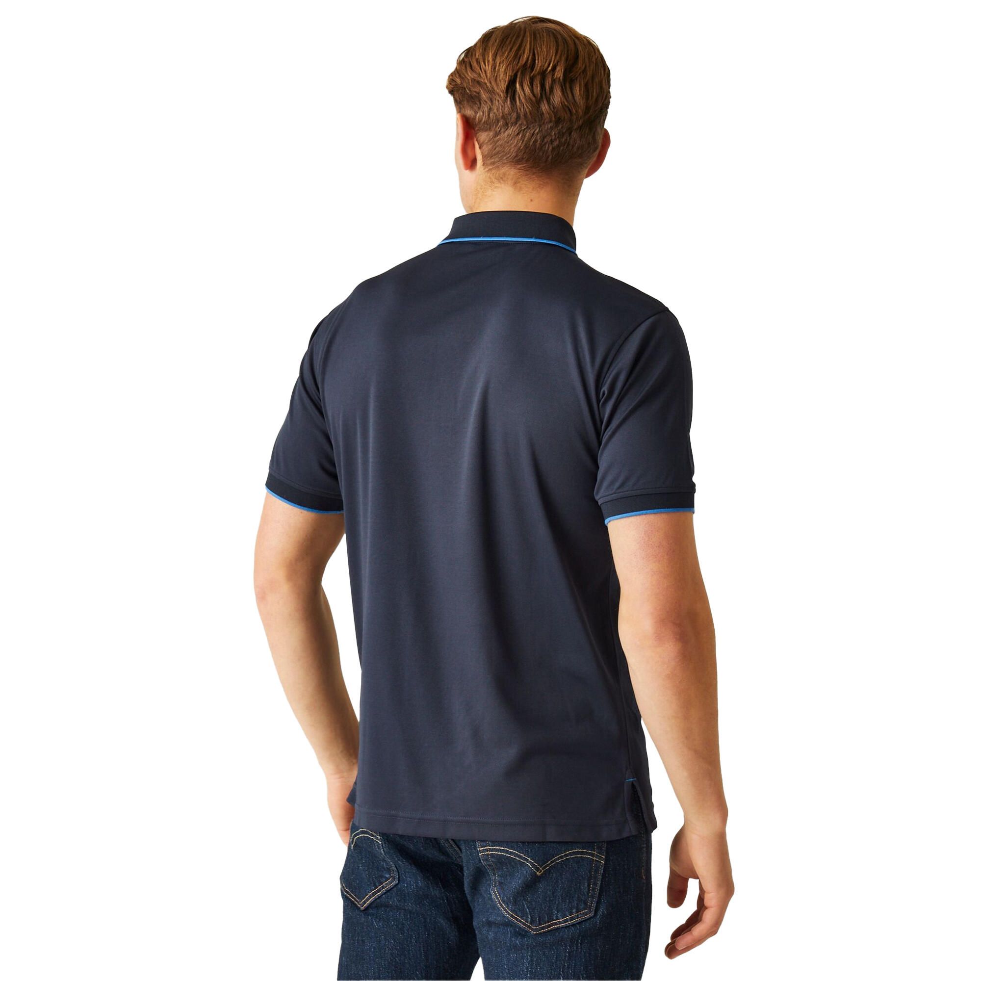 Polo Manga Curta Homem (Azul Marinho / Azul Francês) 4/5
