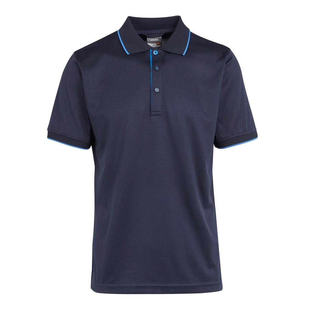 Mens ShortSleeved Polo Shirt (Navy/French Blue)