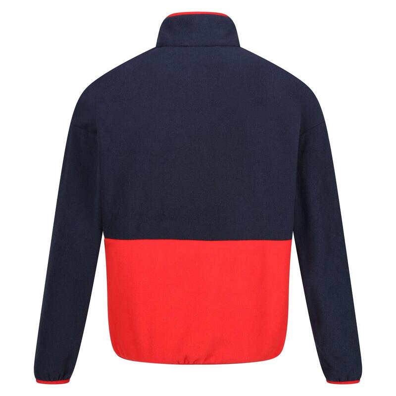 Heren Callide Fleece Top (Marine/rood met hoog risico)