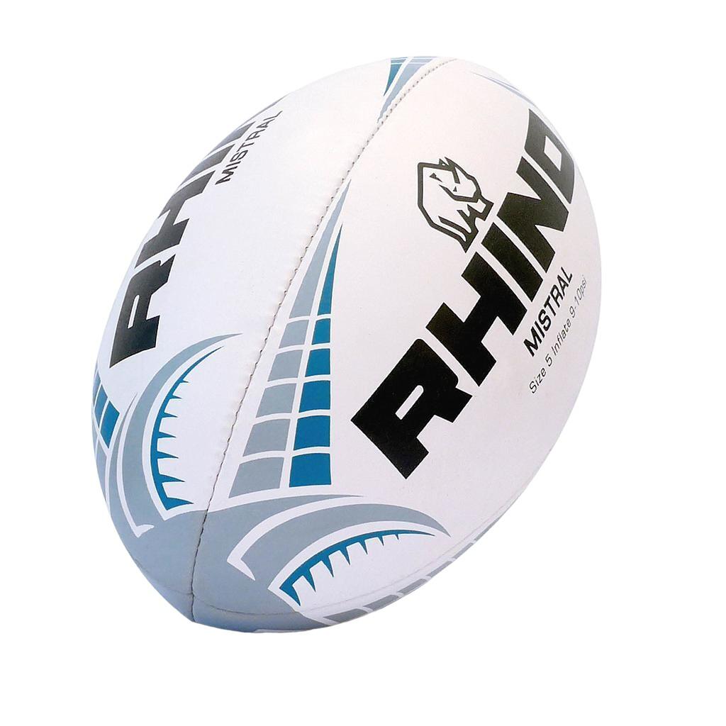 Mistral Rugby Ball (White/Blue/Black) 1/1