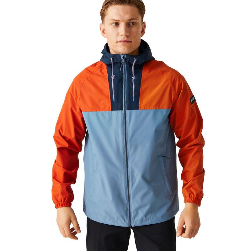 Veste imperméable BELCASTEL Homme (Rouge orangé / Bleu / Bleu marine)