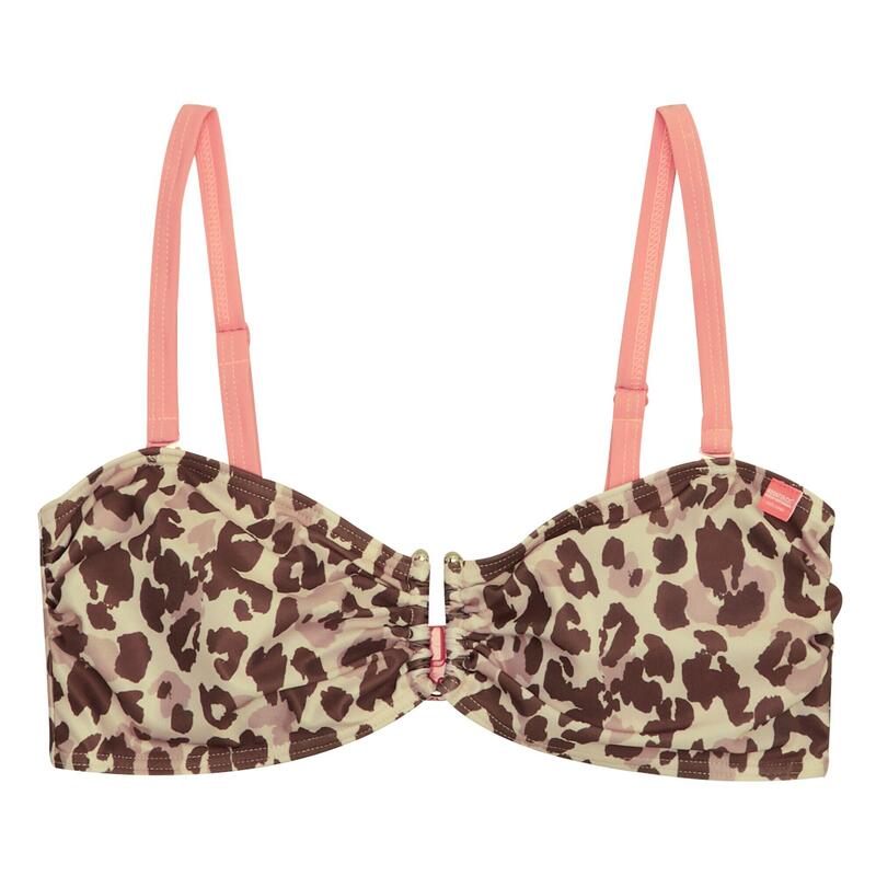 Dames Aceana III Luipaardprint Bikinitop (Beige/Bruin)