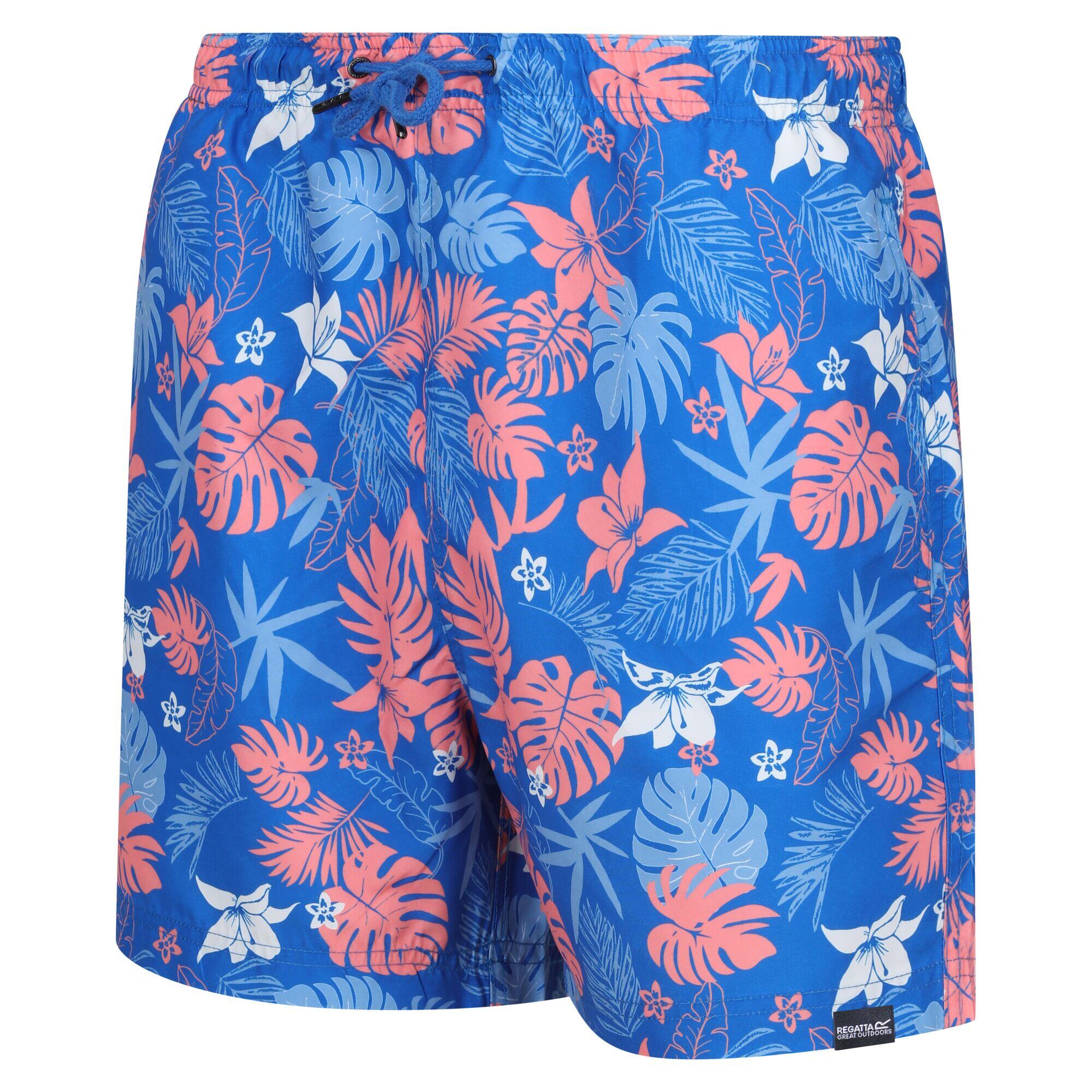 Mens Loras Family Hawaiian Swim Shorts (Oxford Blue) REGATTA | Decathlon