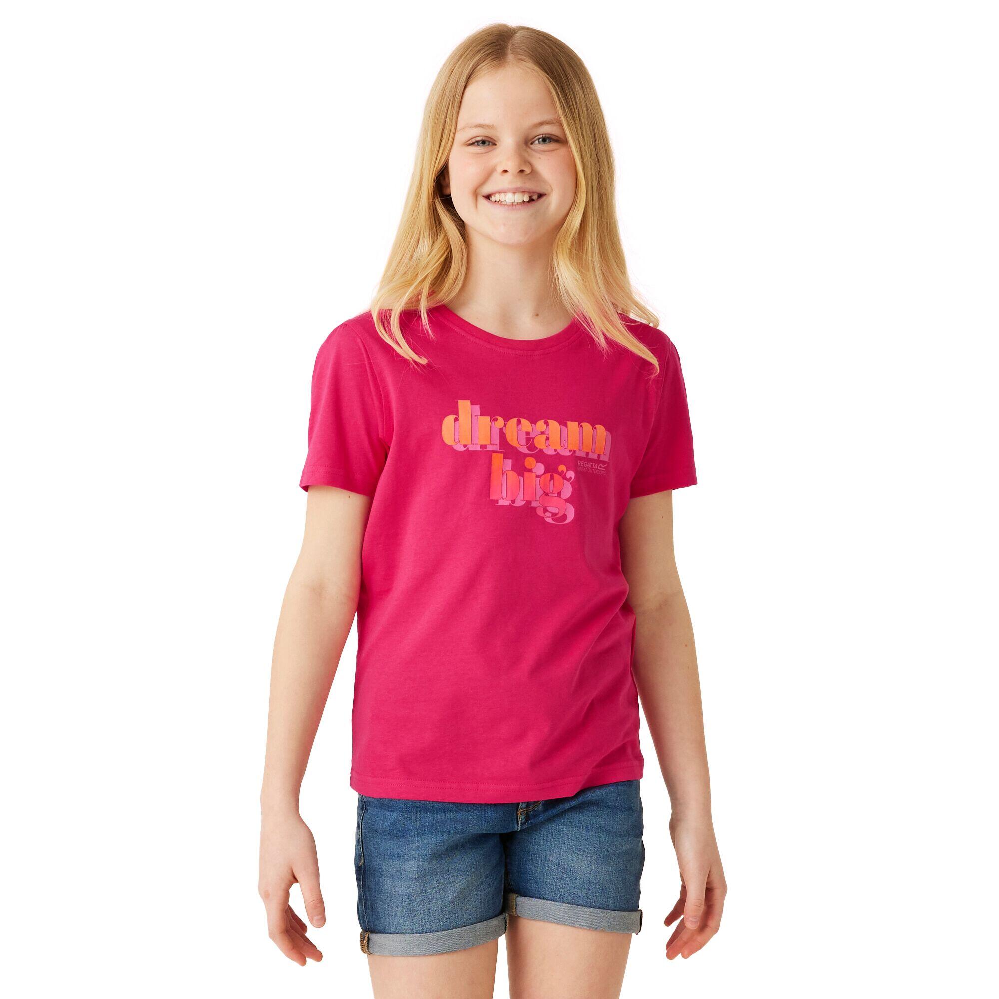 Childrens/Kids Bosley VII Dream Big TShirt (Pink Potion) 4/5