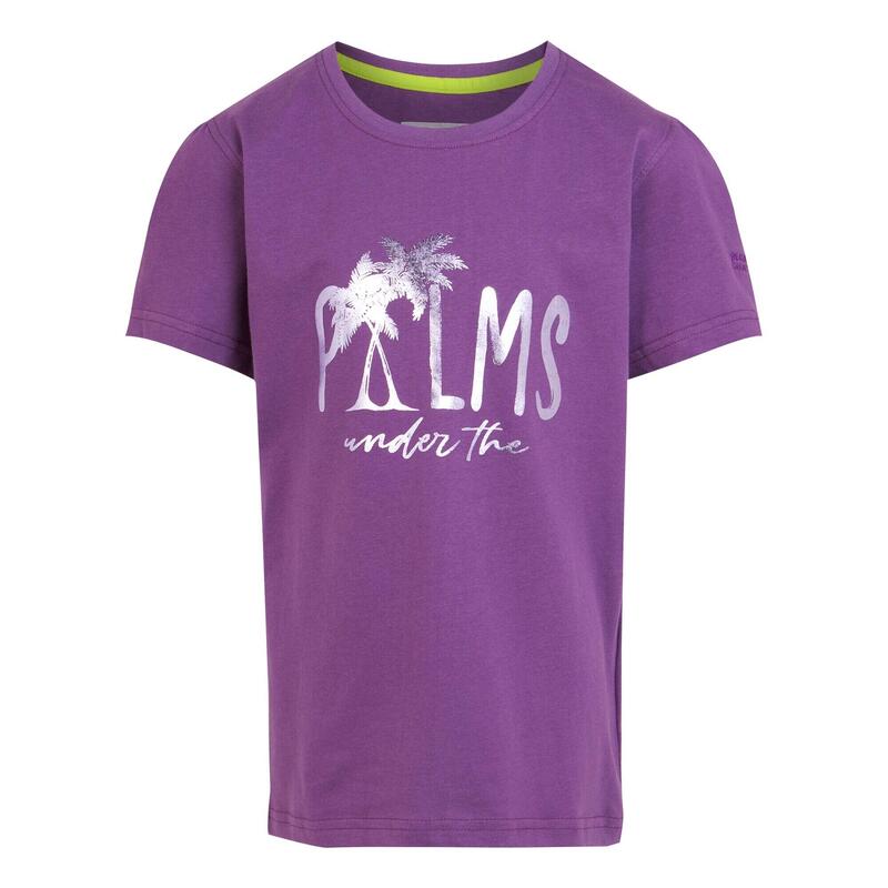 Kind/Kids Bosley VII Palmboom TShirt (Zonsondergang Paars)