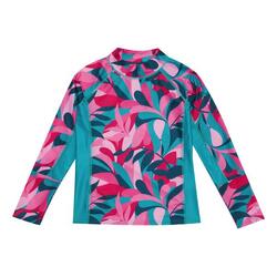 Haut De Bain Motif/style Feuilles Tropicales HOKU Enfant (Bleu Tahoe)