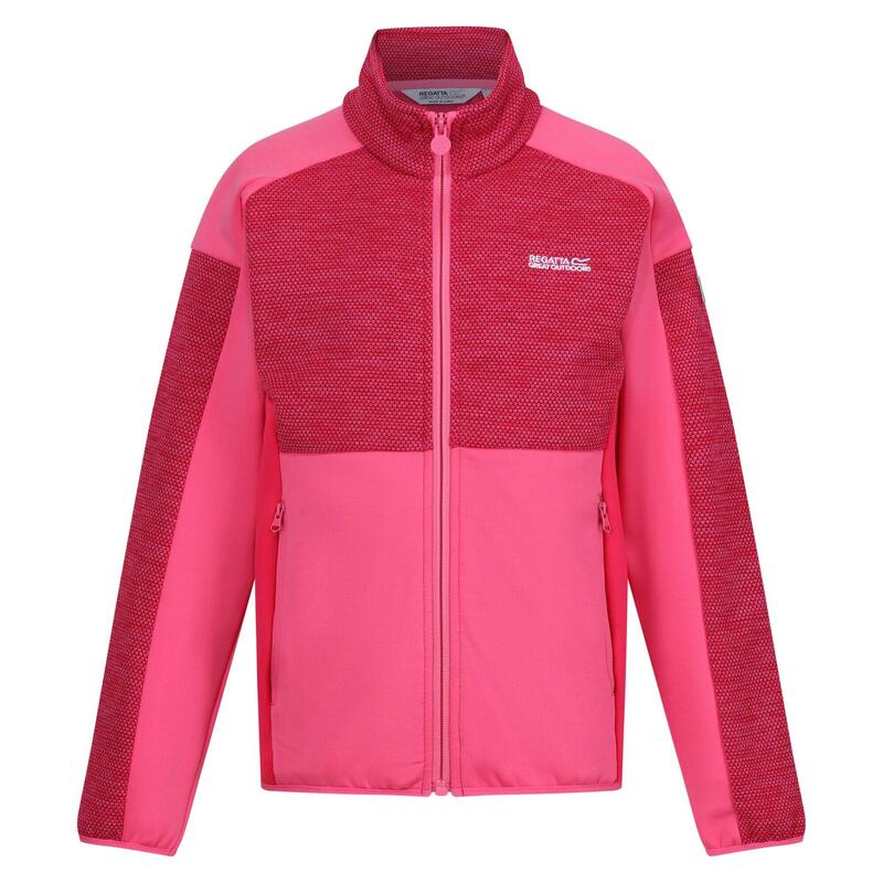 "Highton III" Fleecejacke für Kinder Flamingo-Rosa