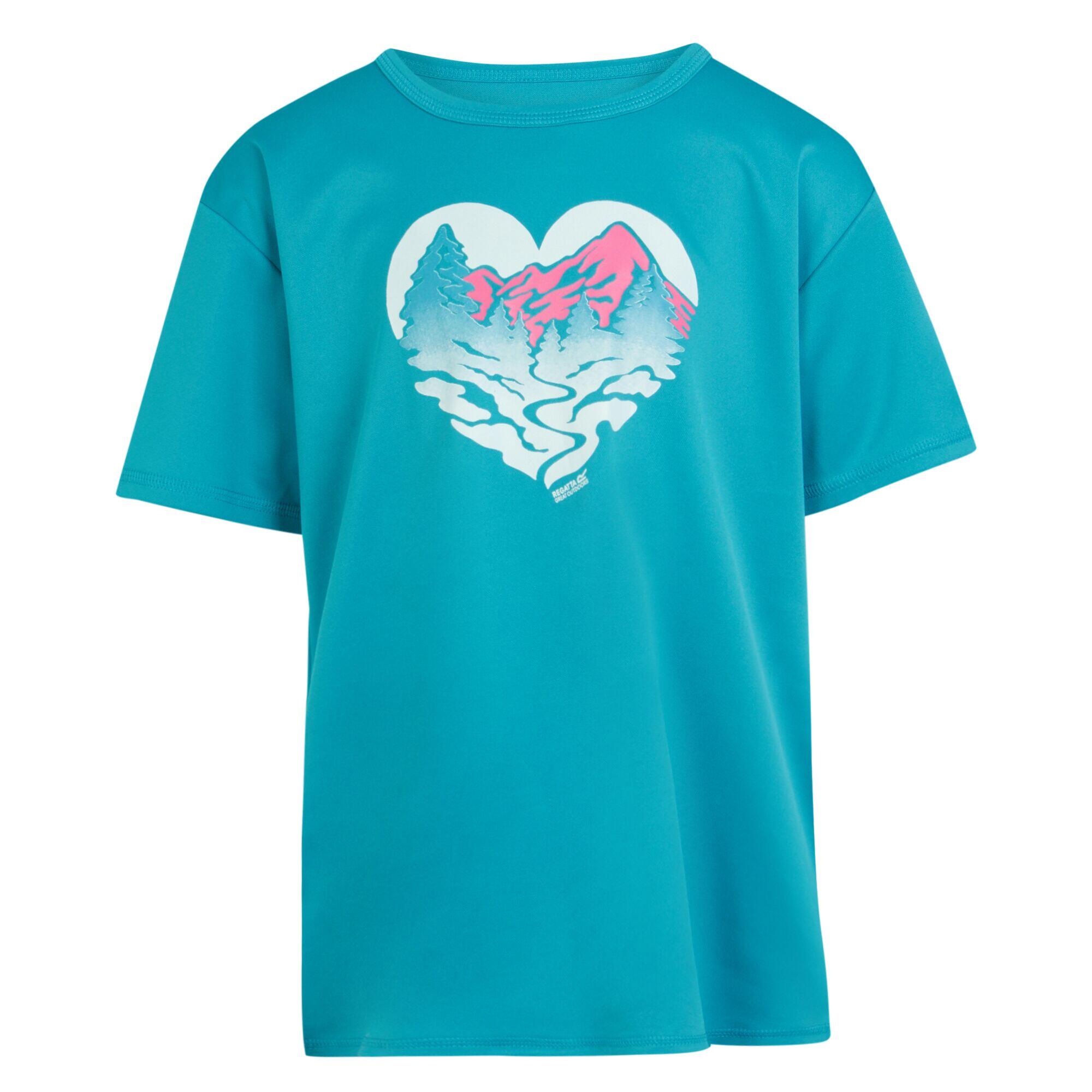 REGATTA Childrens/Kids Alvardo VIII Heart TShirt (Tahoe Blue)