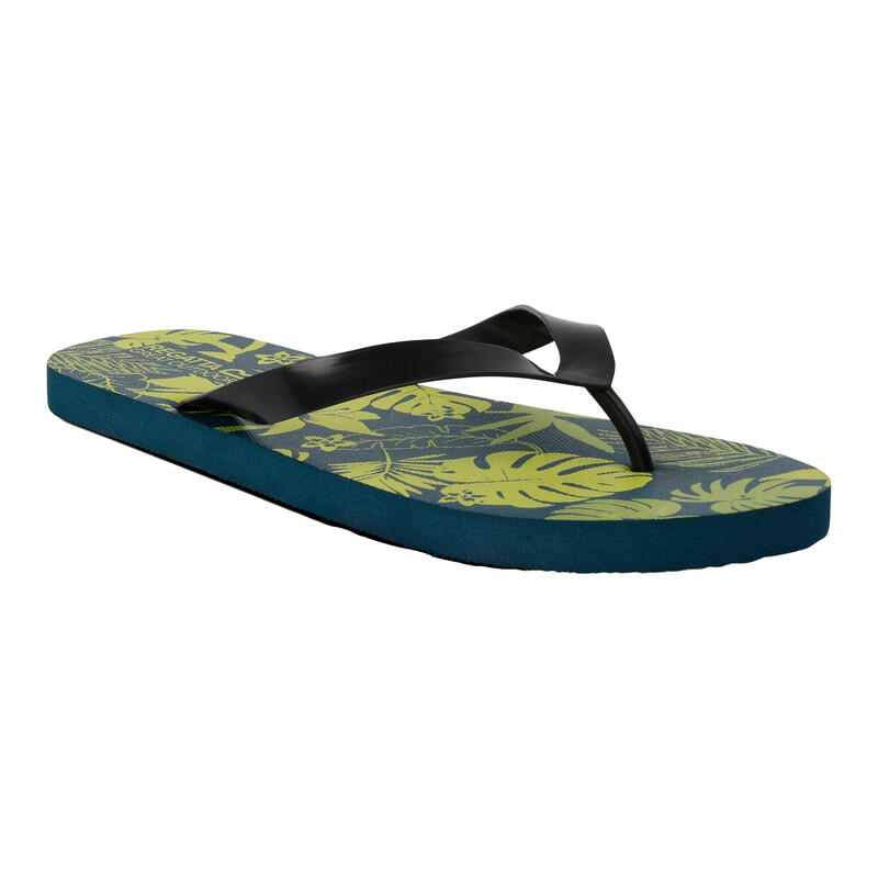 Heren Bali Hawaii teenslippers (Groen/zwart)