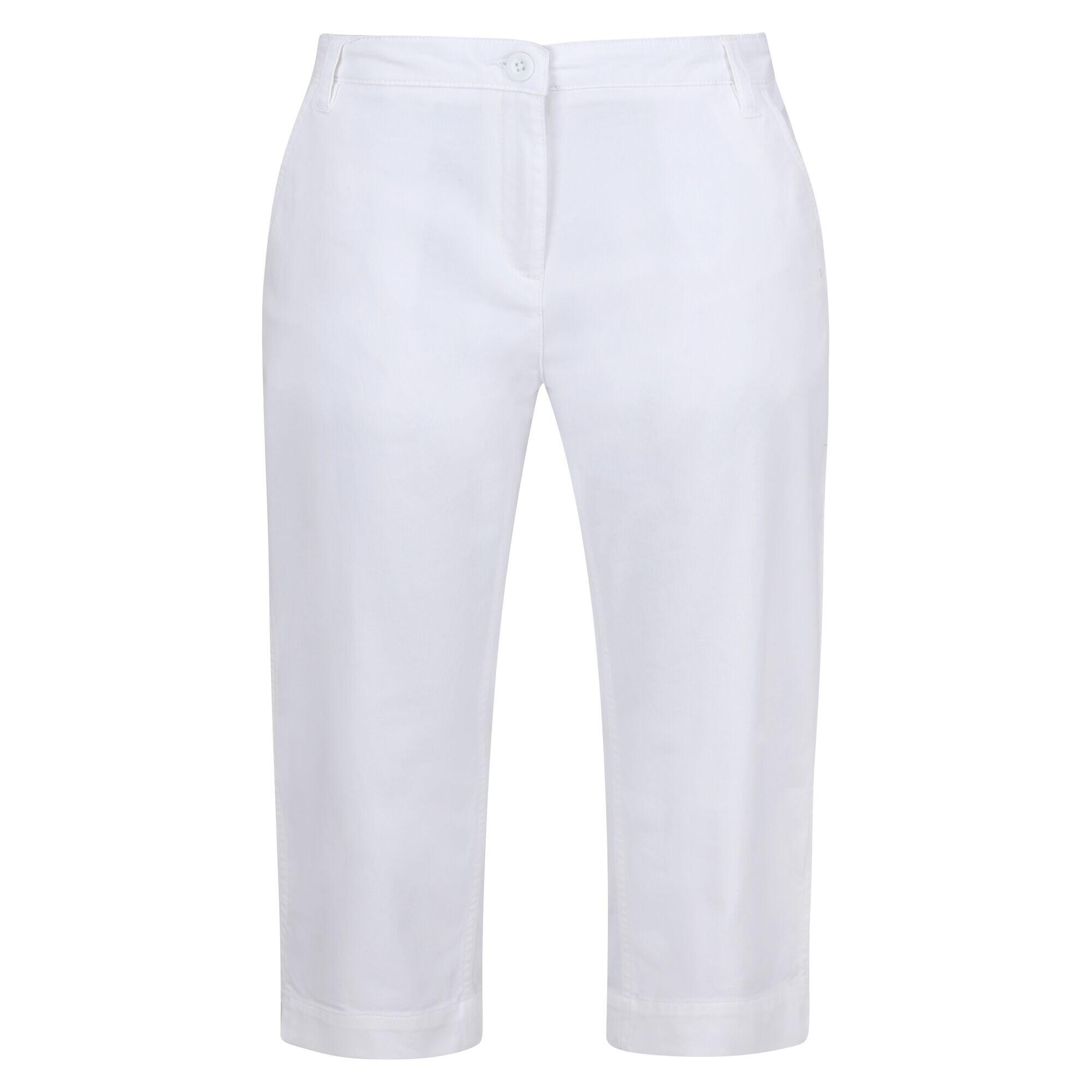 Calças bayletta capri para senhora/senhora branco